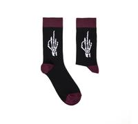 Urban Eccentric Unisex Fuck Off Sweary Skeleton Hand- Halloween Socks (1 Pair) | Bold Funny Novelty Unisex Cotton Socks Rude Gag Gift for Men & Women | Perfect for Stag Do, Party & Secret Santa