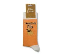 Urban Eccentric Unisex I Love My Pug Socks | Gift | 1 Pair | Cotton Rich Socks | Premium Socks | Novelty | Gifts