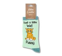 Urban Eccentric Unisex Just A Little Wet Pussy Socks (1 Pair) | Premium Cotton-Rich Novelty Unisex Socks Funny Gift Idea | Birthday, Secret Santa & Everyday Wear