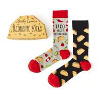 Urban Eccentric Unisex Taco Socks | 2 Pairs | Cotton Rich | Novelty Gift | Perfect As A Gift