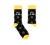 Urban Eccentric What A Joke Novelty Socks | Funny Smiley Design | 1 Pair | Unisex UK Size 6-11 | Cotton Rich | Humorous Gift Idea | Birthday, Secret Santa & Everyday Wear