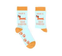 Urban Eccentric What A Silly Sausage Novelty Socks | Funny Dachshund Dog Design | 1 Pair | Ladies UK Size 4-8 | Cotton Rich | Cute Dog Lover Gift Idea | Birthday, Christmas & Everyday Wear