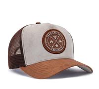 Urban Effort Mesh Back Cap - for Men and Women Baseball Hat 5-Panel Trucker Hat - Great Snapback Closure for Hunting & Hiking, Brown/Gray, Small/X-Large