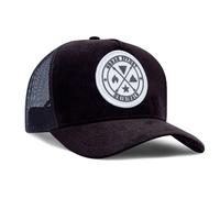 Urban Effort Mesh Back Cap - for Men and Women Baseball Hat 5-Panel Trucker Hat - Great Snapback Closure for Hunting & Hiking, Black + White Patch, S