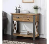 Urban Elegance Reclaimed Wood Console Table - 3 Drawer