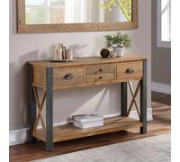 Urban Elegance Reclaimed Wood Console Table - 4 Drawer