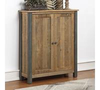 Urban Elegance Reclaimed Wood Shoe Storage Cupboard - Large