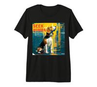 Urban Explorer Beagle avec des éléments de paysage Urbain Premium T-Shirt