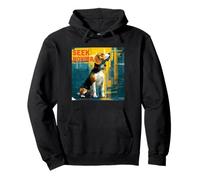 Urban Explorer Beagle avec des éléments de paysage urbain Pullover Hoodie