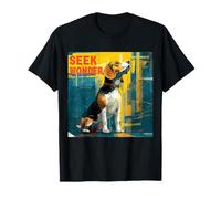 Urban Explorer Beagle avec des éléments de paysage Urbain T-Shirt
