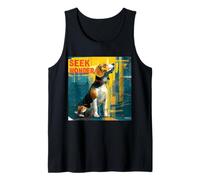Urban Explorer Beagle avec des éléments de paysage Urbain Tank Top