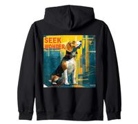 Urban Explorer Beagle avec des éléments de paysage urbain Zip Hoodie