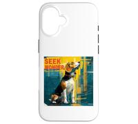 Urban Explorer Beagle with Bold Cityscape Elements Case for iPhone 16