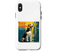 Urban Explorer Beagle with Bold Cityscape Elements Case for iPhone X/XS