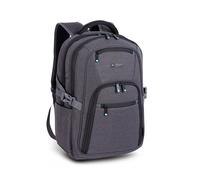 Urban Factory HTE17UF backpack Travel backpack Black Grey Mesh Polyester Recycled plastic Steel