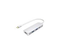 Urban Factory HUBEE USB-C Hub 4 in 1 - HDMI 4K 30Hz, 2 USB-A 3.0, USB-C Power Delivery 100W, Compact Multiport Adapter for PC Mac