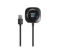 Urban Factory MINEE: USB 3.0 4-PORT HUB USB 3.2 Gen 1 (3.1 Gen 1) Type-A USB 3.2 Gen 1 (3.1 Gen 1) Type-A 4000 Mbit/s Black Acrylonitrile butadiene styrene (ABS) 0.3 m