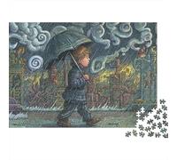 Urban Fantasy A Child's Journey Through Whimsical Cityscape Jigsaw Puzzles Puzzle for Adults Kids. 1000 Piece Impossible Challenge Toy Educational Games Home Decoration for Adults& Kids Age 14 Years