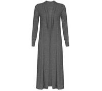 Urban Fashion Ladies Maxi Long Length Boyfriend Women Cardigan Collared Top Long Full Sleeve Floaty Duster Jacket Coat Blazer (Charcoal, Numeric_12)