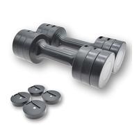 Urban Fitness 2.5kg Adjustable Dumbbell Set, Compact Design, Quick Change System, Customisable Weights, Home Gym Strength Training Equipment, Black
