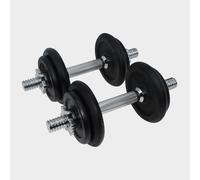 Urban Fitness Cast Iron Dumbbell Set 20kg, Black One Size