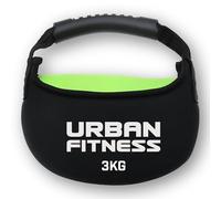 Urban Fitness Fabric Kettlebell, Soft Rubber Grip, Floor Safe Design, Neoprene Sand-Filled Weights, Strength, Endurance, Home Fitness Training, 3kg