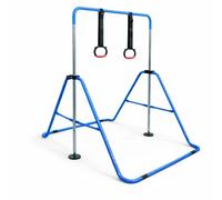 Urban Fitness Gymnastics Folding Horizontal Bar, Adjustable, Blue