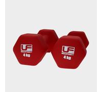 Urban Fitness Hex Dumbbells Pair 4kg, Red One Size