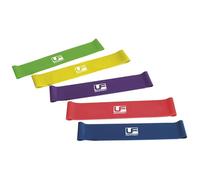 Urban Fitness Loop Resistance Band (Pack of 5)10in Green/Yellow/Purple/Red/Blue