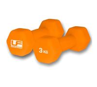 Urban Fitness Neoprene Covered Hex Dumbbells Fitness (Pair) Orange 2 x 3kg