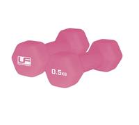 Urban Fitness Neoprene Covered Hex Dumbbells Fitness (Pair) Pink 2 x 0.5kg