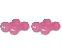 Urban Fitness Neoprene Covered Hex Dumbbells Fitness (Pair) Pink 2 x 0.5kg (Pack of 2)