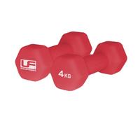 Urban Fitness Neoprene Hexagon Dumbell Pack of 2 in Red | Size: 4kg Urban Fitness Red 4kg