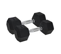 Urban Fitness PRO Hex Dumbbell - Rubber Coated (Pair) - 2 x 10kg - Black