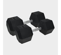 Urban Fitness Pro Hex Dumbbells Pair 20kg, Black One Size