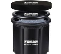 Urban Fitness Recovery Ice Bath, Portable Cold Water Therapy Tub, Thermo Lid, Inflatable Top Ring, Easy Clean PVC Lining, Quick Assembly, Black, 80 x 75 cm