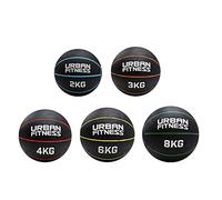 Urban Fitness Rubber Medicine Ball - 2kg-8kg - textured surface for enhanced grip. (6KG)