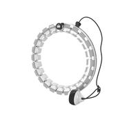 Urban Fitness Smart Weighted Fitness Hoop, 24 Adjustable Parts, Digital Counter, Silicone Pads With 360 Degree Auto Spinning Ball, Grey