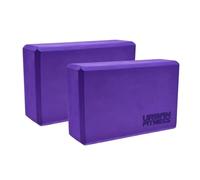 Urban Fitness Yoga Brick Pair, High-Density EVA Foam Set of 2 Yoga Blocks for Stretching, Pilates, Support, Balance, Stability, Flexibility, Posture, Core Strength, Home Gym Accessory, Purple