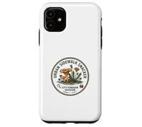 Urban Foraging Funny City Sidewalk Snacker Botanical Badge Case for iPhone 11