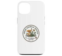 Urban Foraging Funny City Sidewalk Snacker Botanical Badge Case for iPhone 13