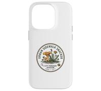Urban Foraging Funny City Sidewalk Snacker Botanical Badge Case for iPhone 14 Pro