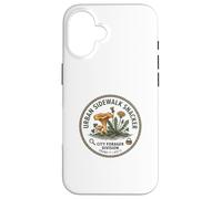 Urban Foraging Funny City Sidewalk Snacker Botanical Badge Case for iPhone 16