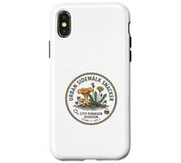 Urban Foraging Funny City Sidewalk Snacker Botanical Badge Case for iPhone X/XS
