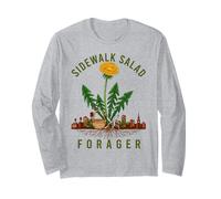 Urban Foraging Sidewalk Salad Dandelion Gatherer Long Sleeve T-Shirt