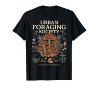 Urban Foraging Society Mushroom Hunter Fungi Finder Nature Value Graphic T-Shirt