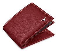 URBAN FOREST Charlie Leather Wallet for Men, Red, Casual, Red, Casual