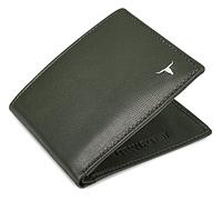 URBAN FOREST George Leather Wallet for Men, Green, 11.5X9.5X1.5 CM, Contemporary