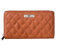 URBAN FOREST Grace Quilted Leather Wallet for Women, Orange, Casual, Orange, Casual