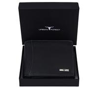 URBAN FOREST Oliver Leather Wallet for Men, Black, 13 x 11 x 2.5 cm, Contemporary